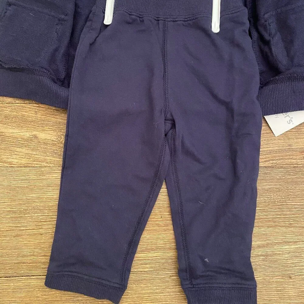 Carter's Sweatshirt Onesie Pants Three Piece 9 Months NWT Hooded Full Zip